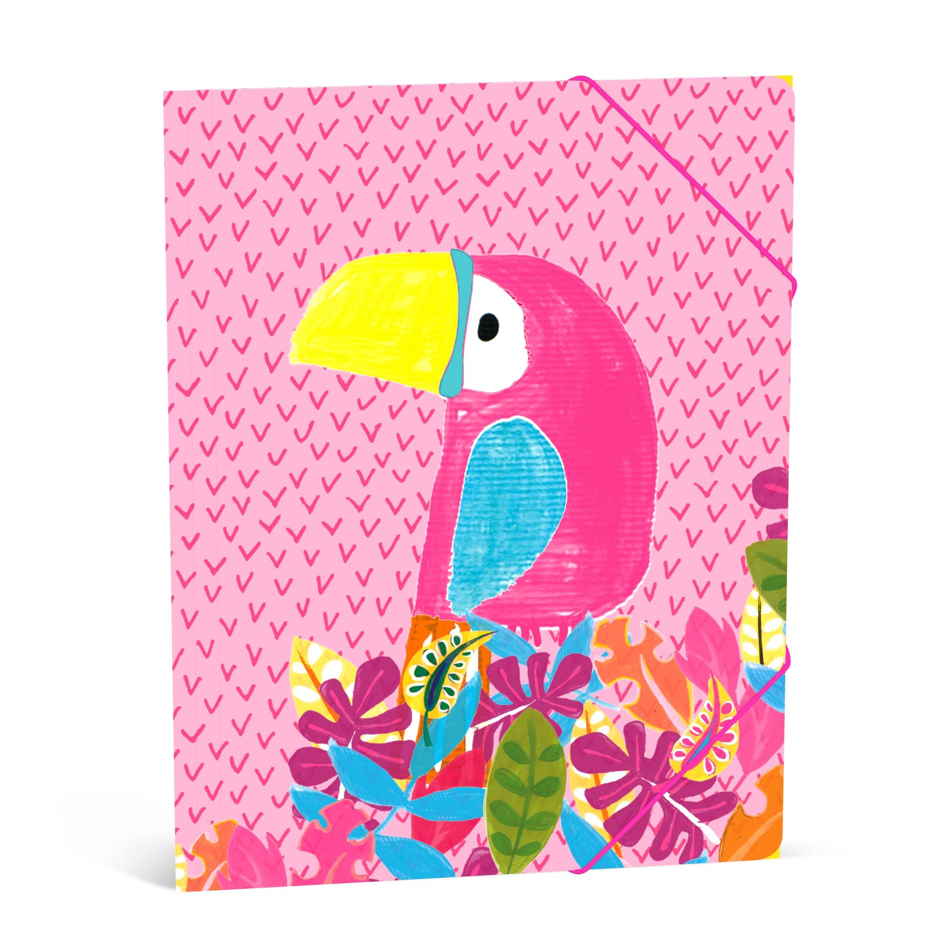 Papersalad Elastomap A4 Pink-Toucan