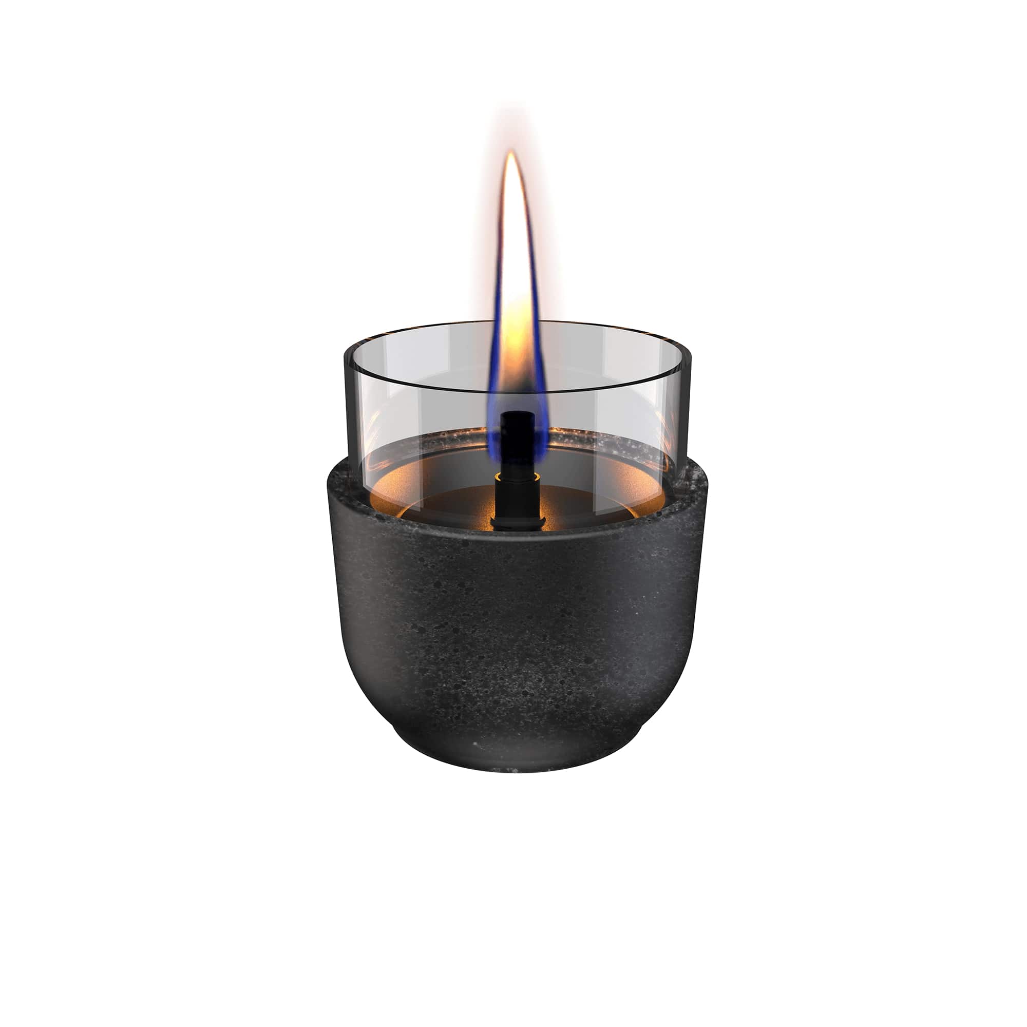 Tenderflame Oliekaars Violet 8 Lava Zwart 100ml - Porselein - 3-4 Branduren - 8.3x8 cm