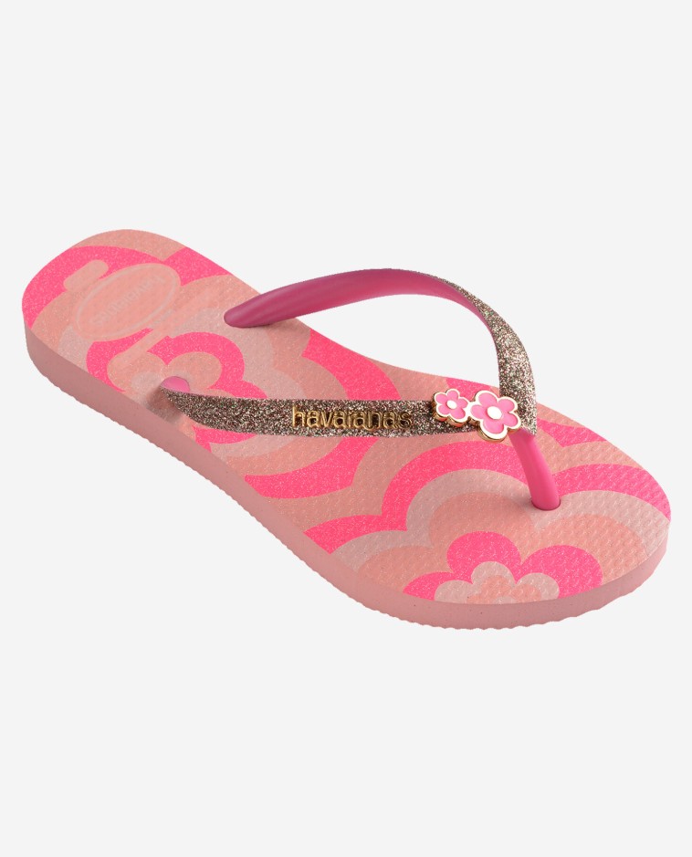 Havaianas Teenslipper Meisjes Slim Glitter II Blossom Pink Flux - maat 31