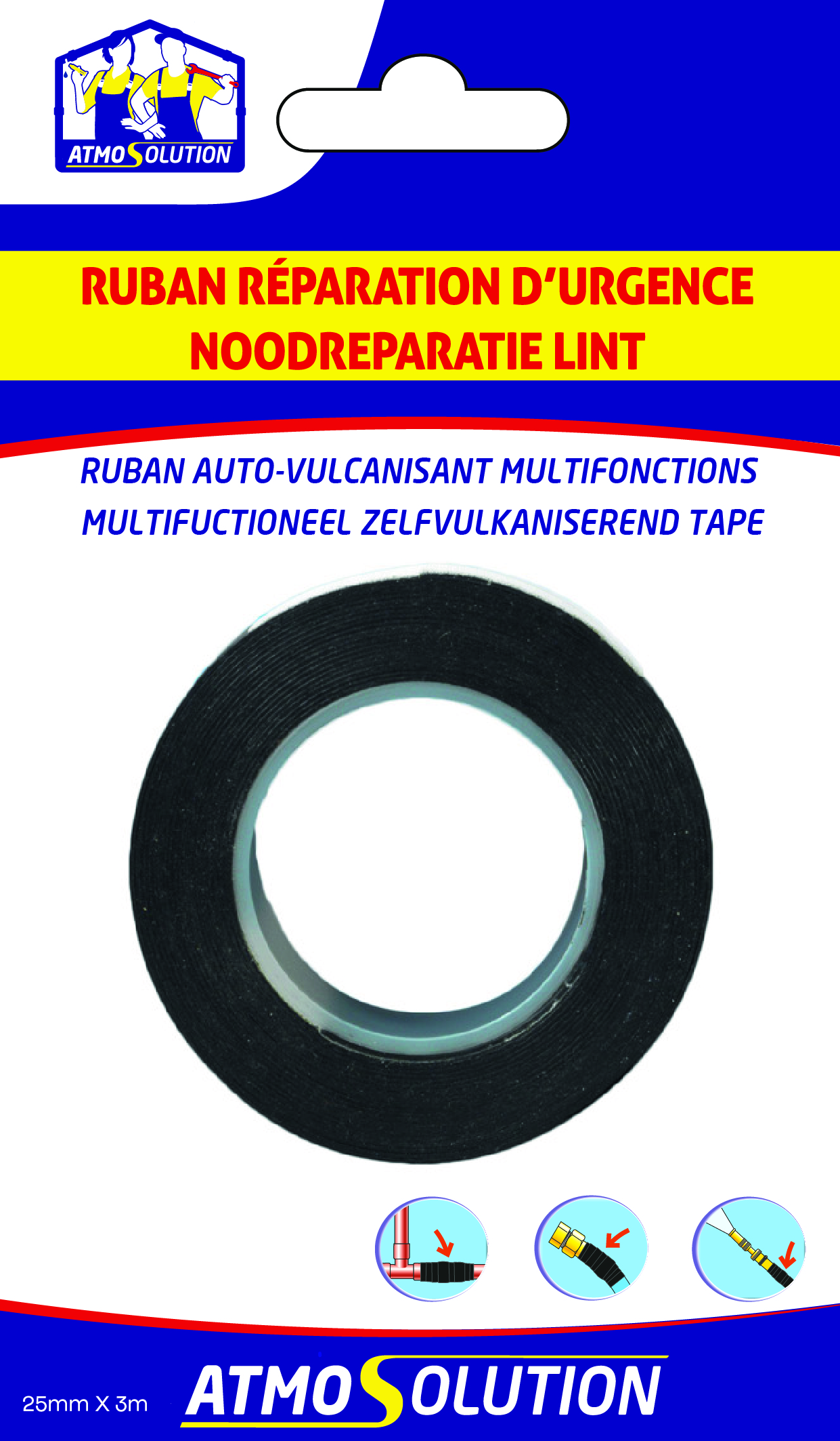 Atmos SOS Spoedherstelling Rol 3 m - Perfect voor Flexibele Slangen