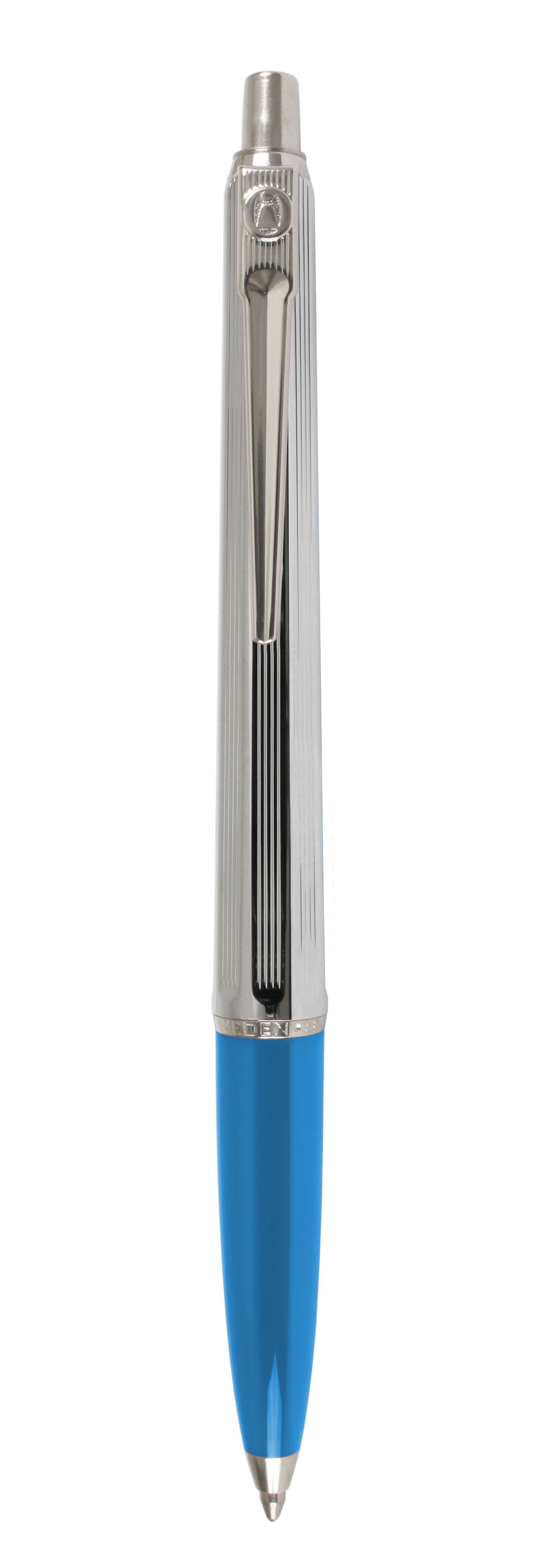 Ballograf Balpen Epoca Chrome Lichtblauw Blauw Schrijvend