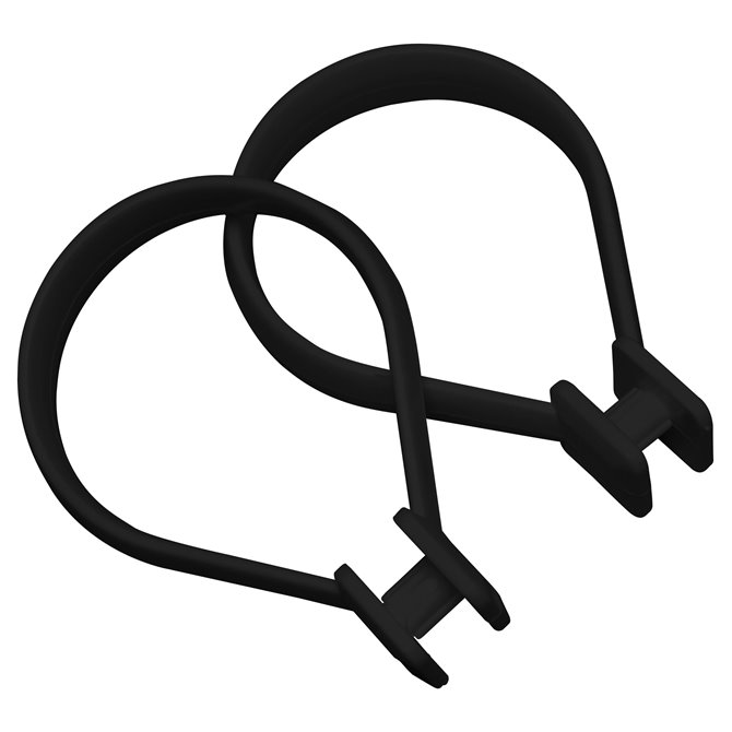 Sealskin Clips Douchegordijnringen 4.5 cm Zwart 12 stuks