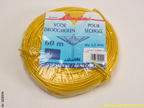Waslijn Polyester Versterkt 60m - 3.2mm