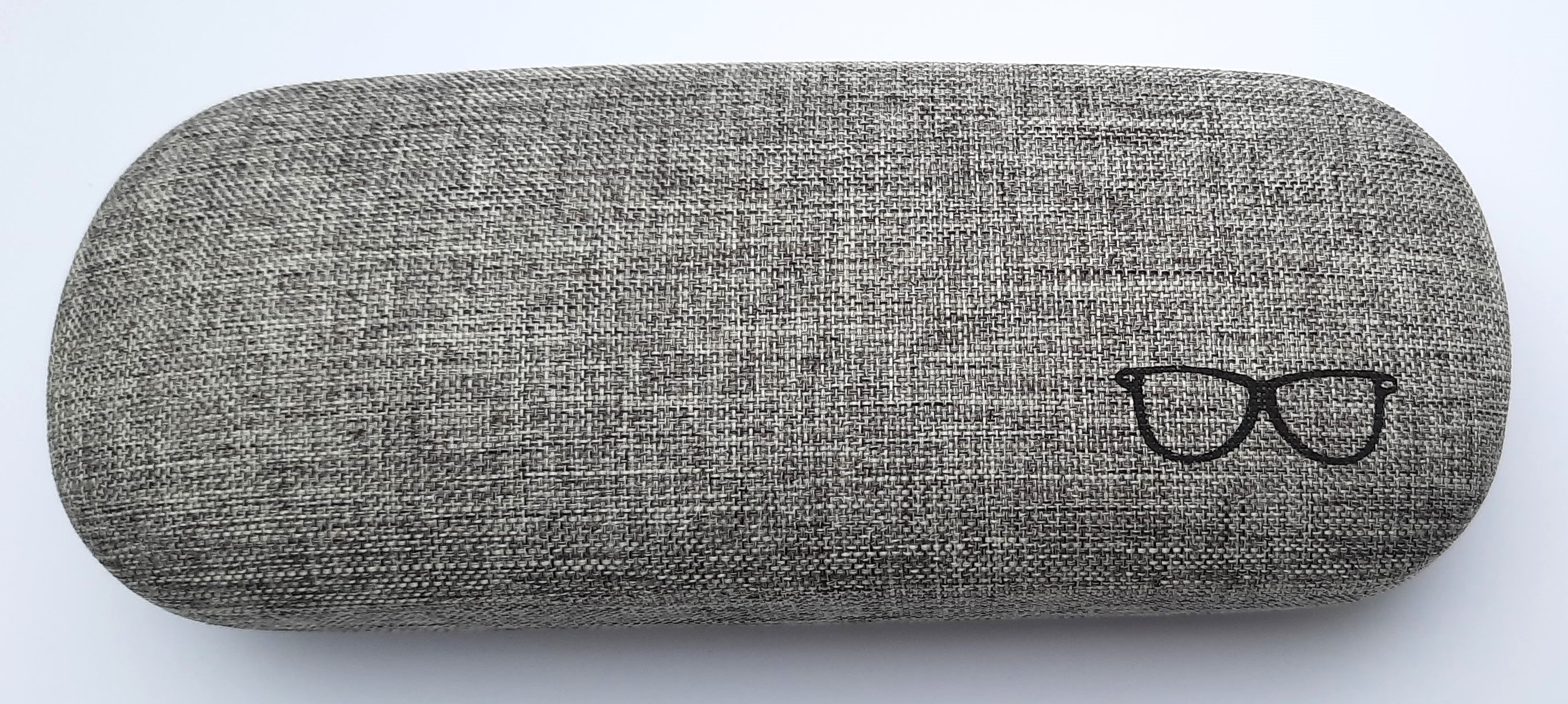 Brillendoos Linnenlook Hardcase ovaal Grijs