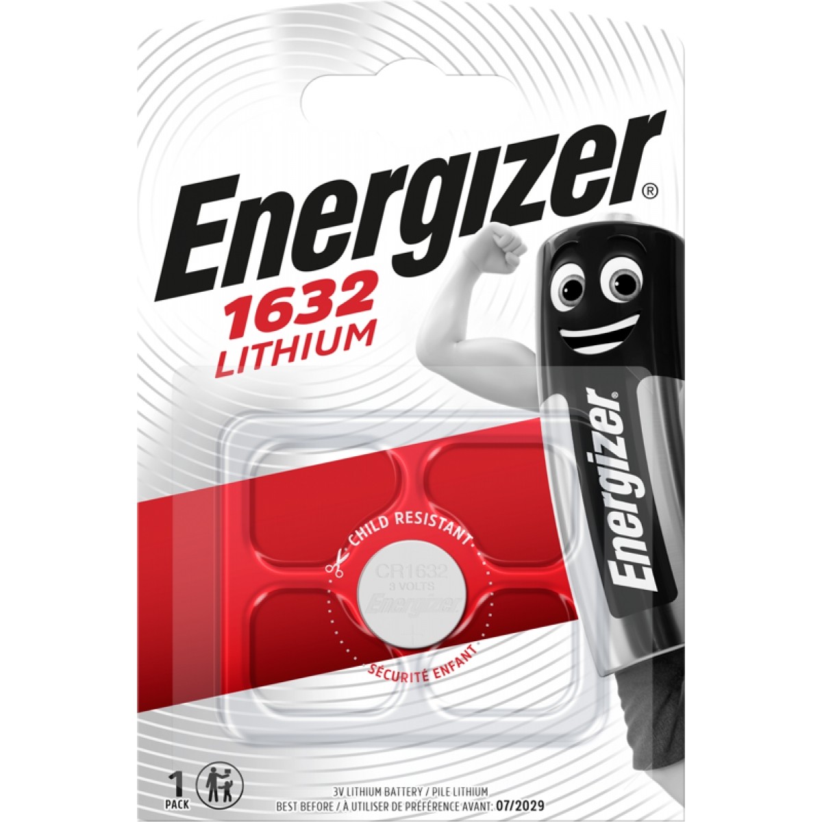 Energizer CR1632 Knoopcelbatterij Lithium