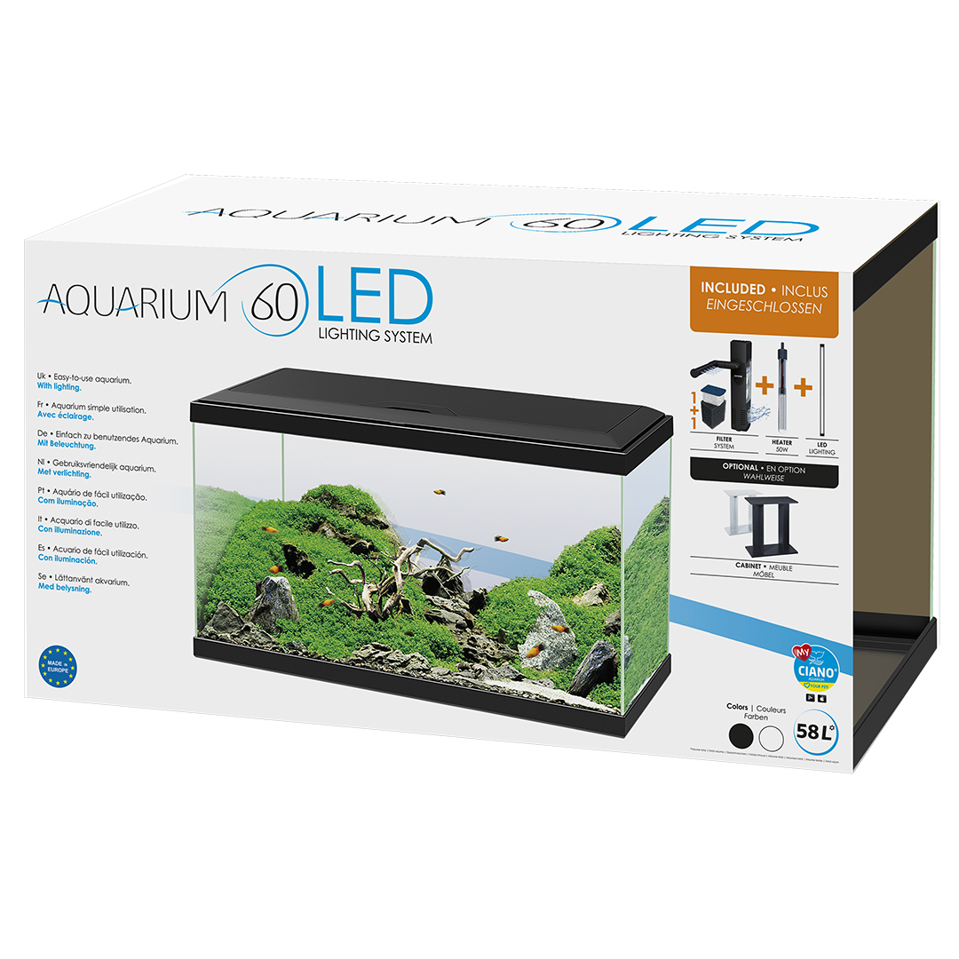 Ciano Aquarium 60 LED CF80 Zwart 60x30x41 cm