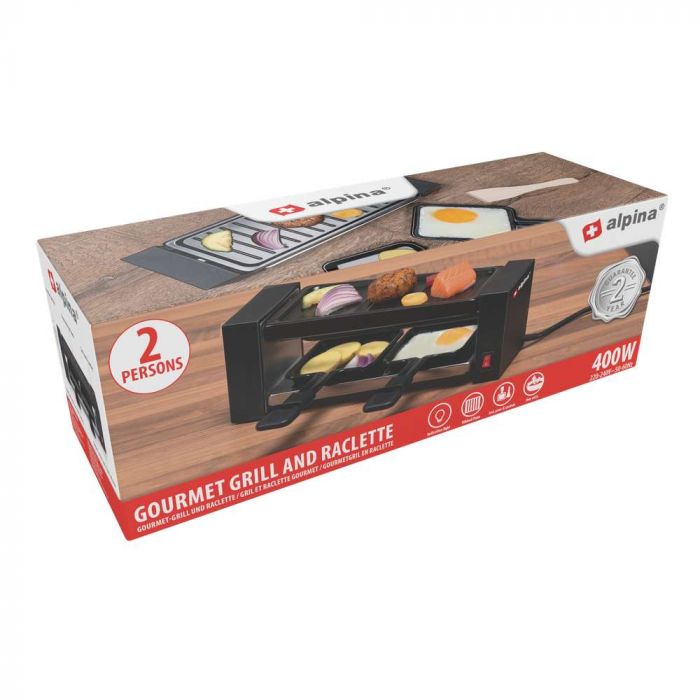 Raclette Grill 2 Pannetjes 400 Watt
