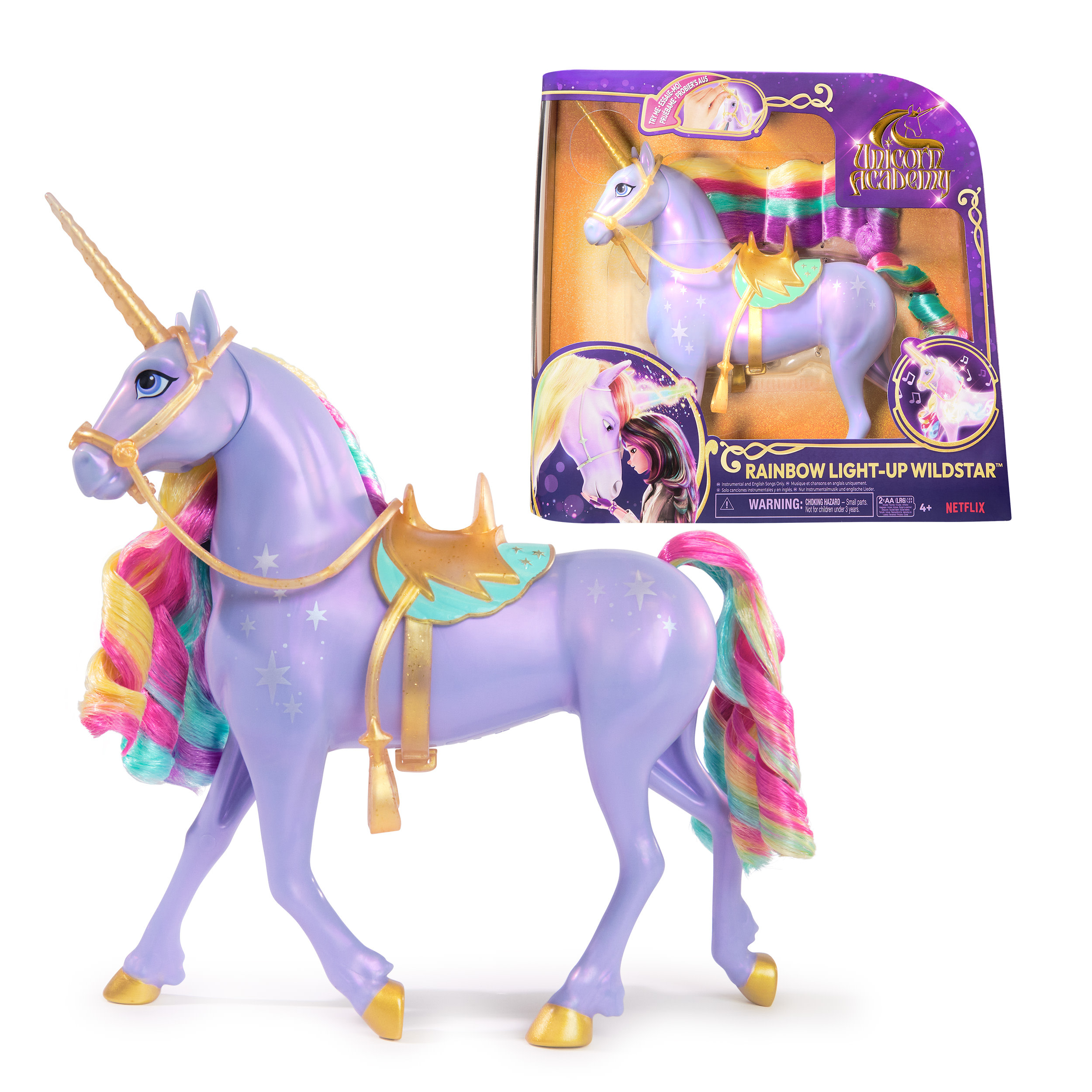Unicorn Academy Unicorn Wildstar 28 cm met licht en geluid