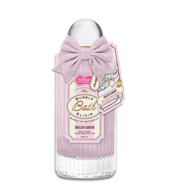 Vintage Cosmetic Bubble Bath Elixir English Garden 500ml