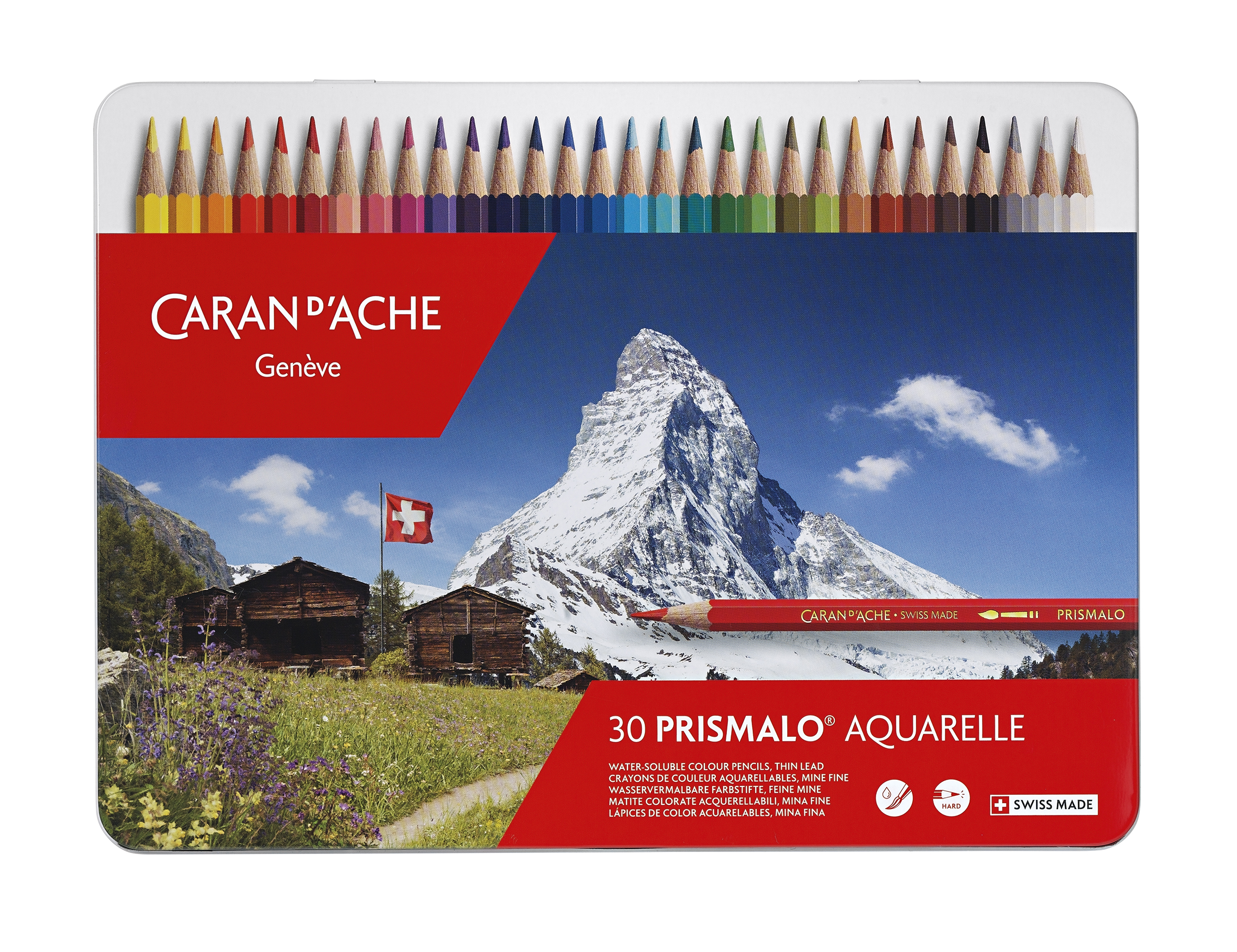 Caran d'Ache PRISMALO Aquarelpotlood 30 stuks in Metaaldoos