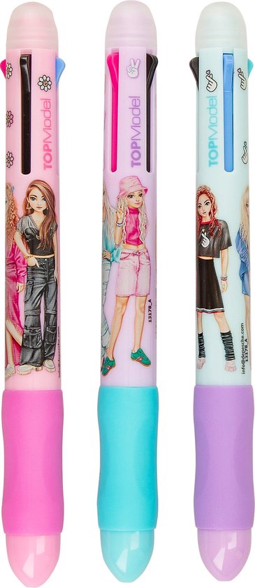 TOPModel Uitgumbare Gelpen met 4 Kleuren