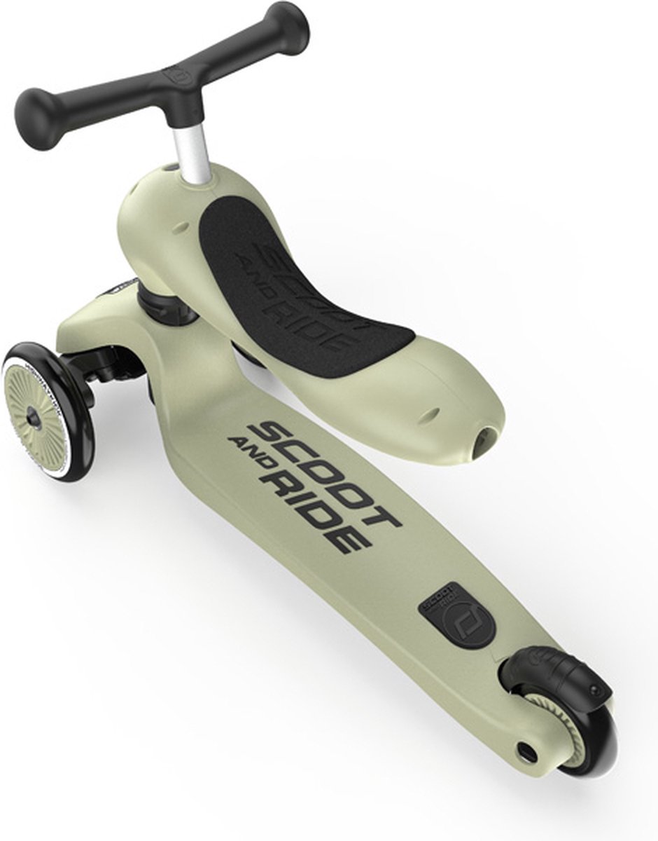 Scoot and Ride Highwaykick 1 Loopfiets-Step in 1 Olive - 1-5 jaar