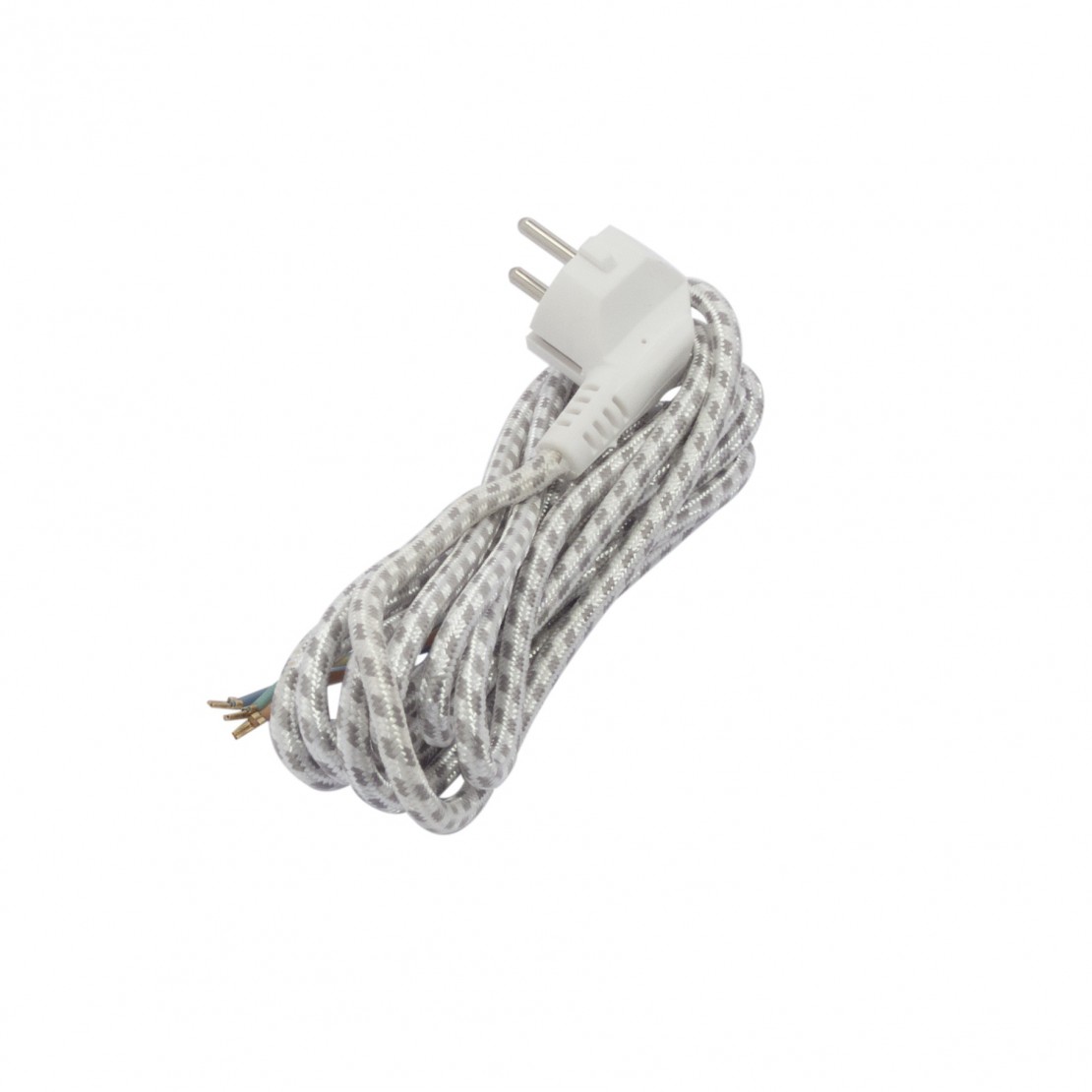 Strijkijzersnoer 3 m 3G1 mm2 Wit met Stekker