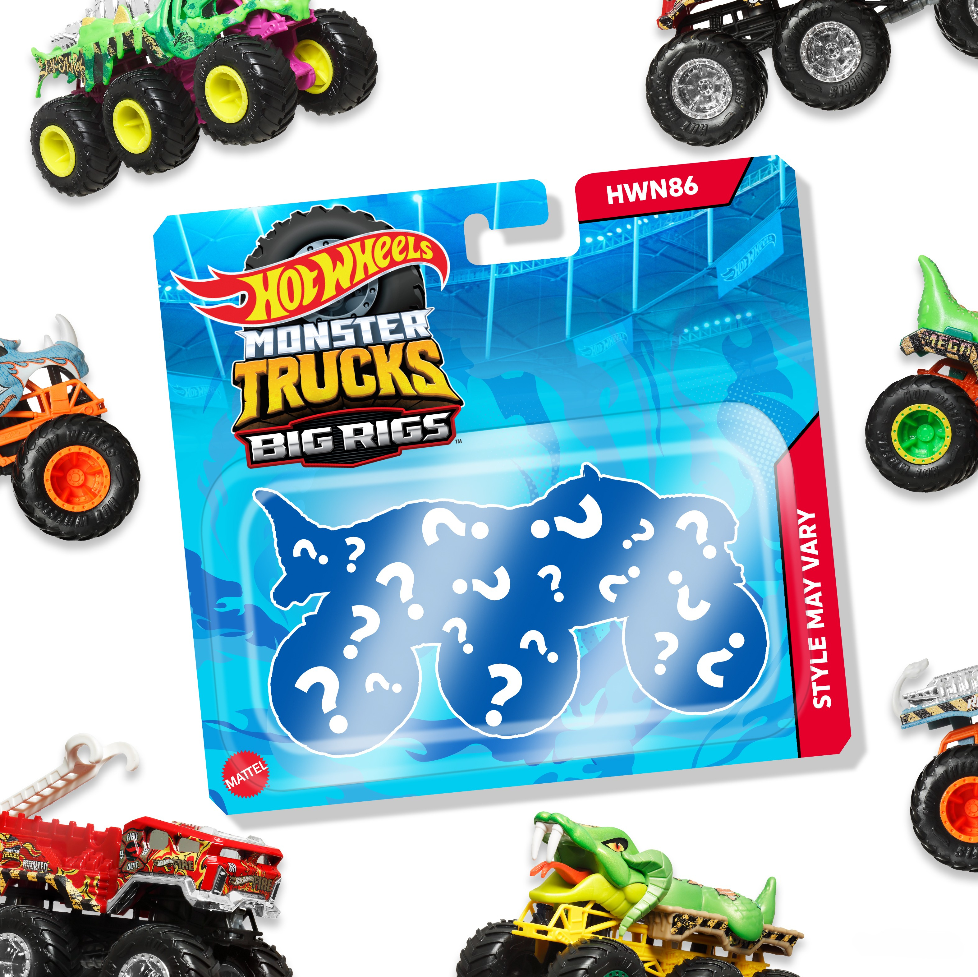 Hot Wheels Monster Trucks Big Rigs met 6 wielen