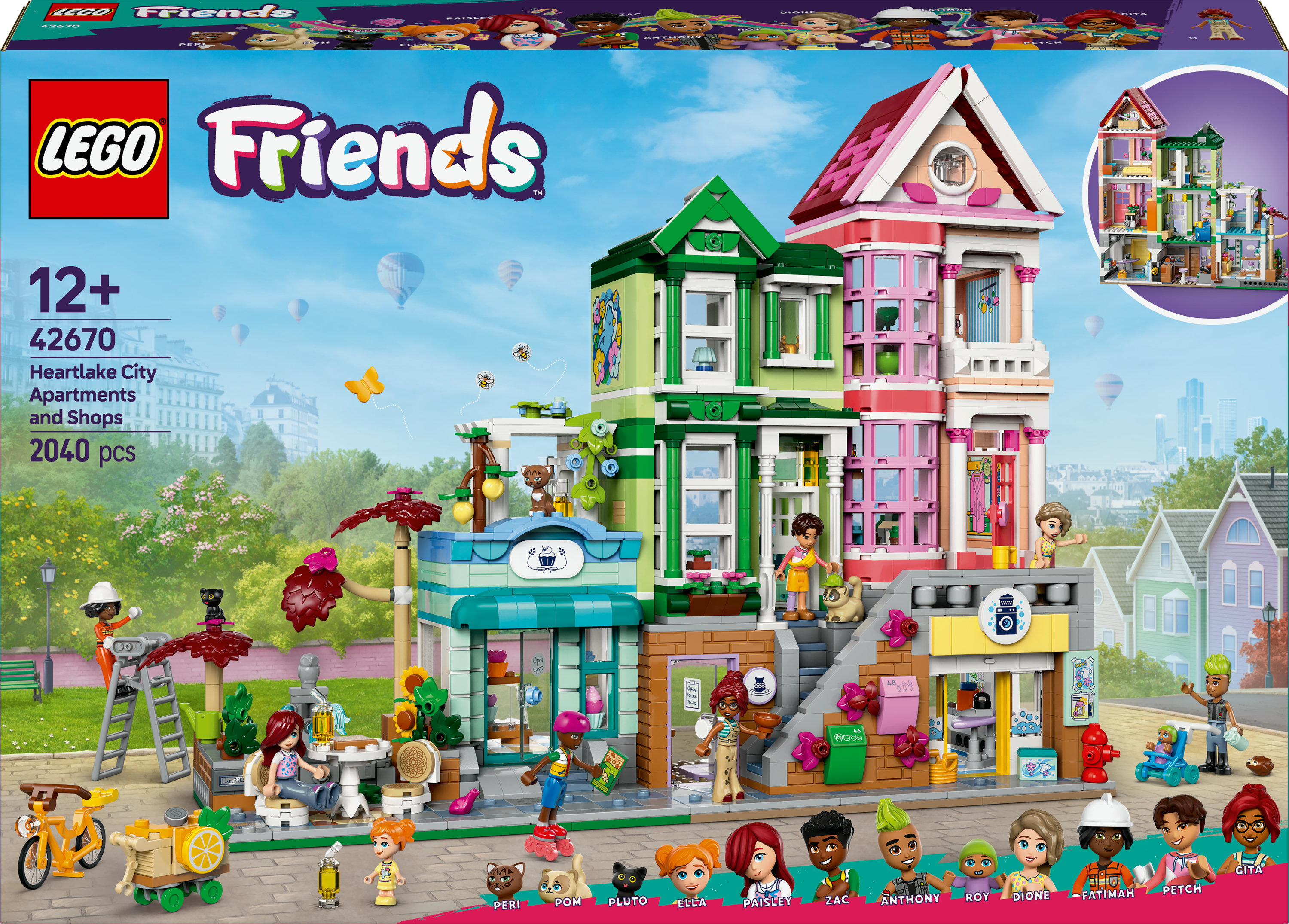 LEGO Friends 42670 Heartlake City Appartementen en Winkels