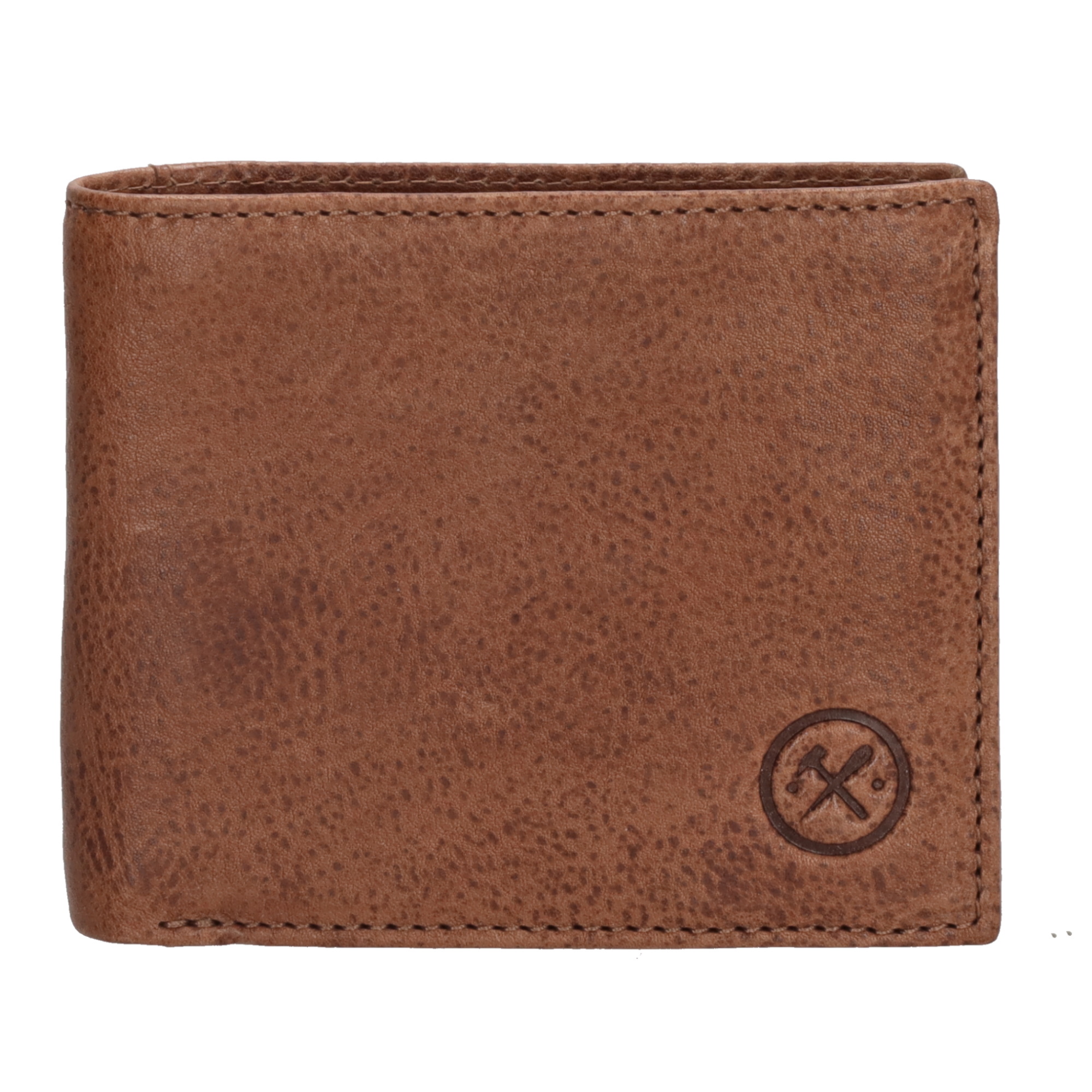Hide & Stitches Portemonnee Paint Rock Cognac - 9x2x11 cm