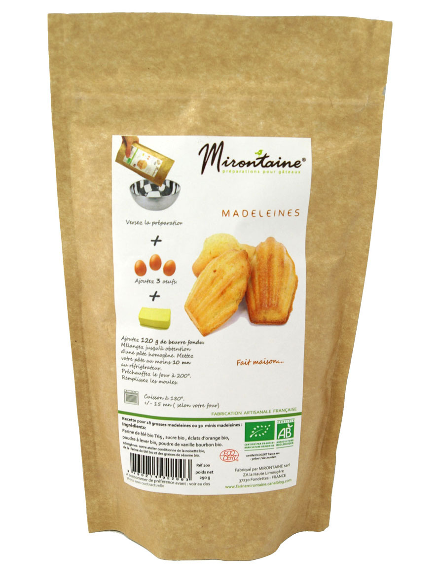 Mirontaine Bereiding voor Madeleines 280g - Bio