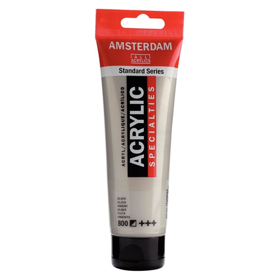 Amsterdam Standard Acrylverf Tube 120 ml Zilver - 800