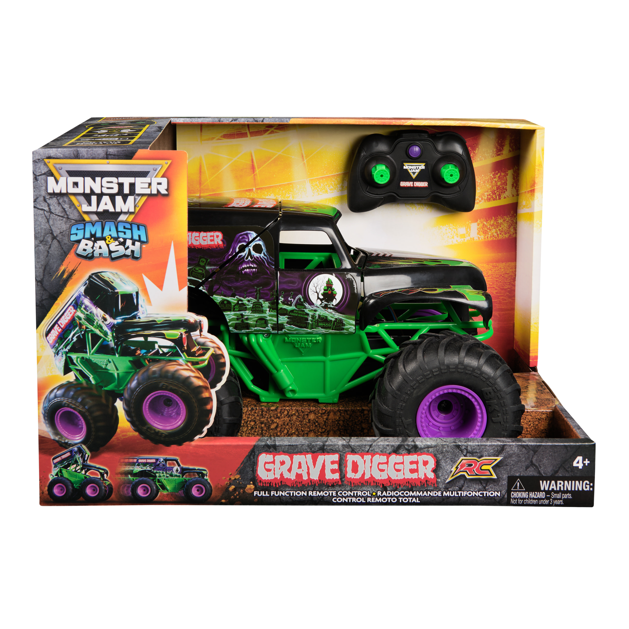 Monster Jam 1:15 Truck R/C Smash and Bash Grave Digger