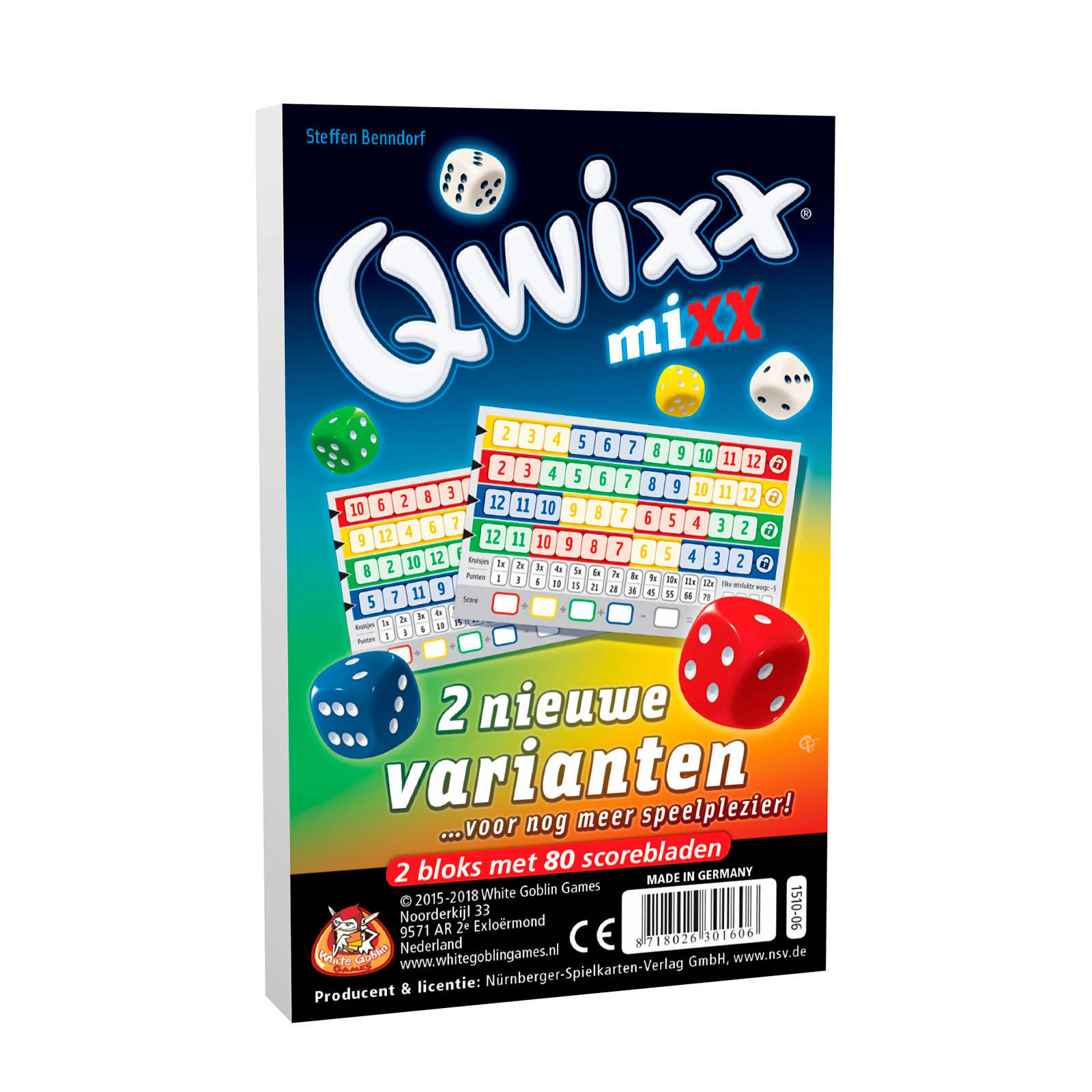Qwixx Mixx 2 nieuwe varianten, 2 bloks