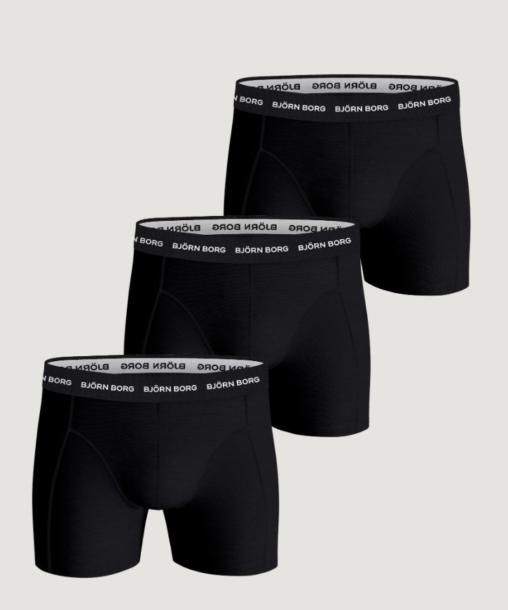 Bjorn Borg Boxershort Heren Katoen Stretch 3 stuks Multipack 1 Black  - L
