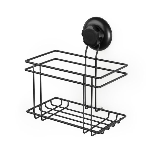 Compactor Douchemand Bestlock Black 18.5x13x20 cm - met Zuignap - Draagkracht tot 6kg