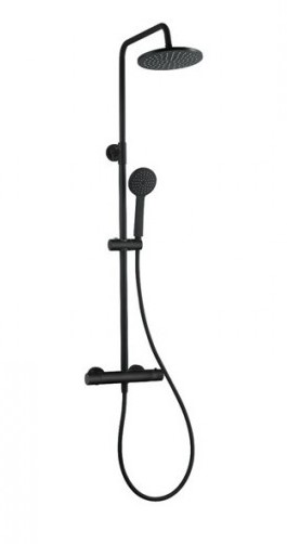 Niagara Douchezuil Premium Thermo Round Zwart