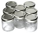 Axy Bokaal met Schroefdeksel 50ml set 8 stuks - Glas/Zilver