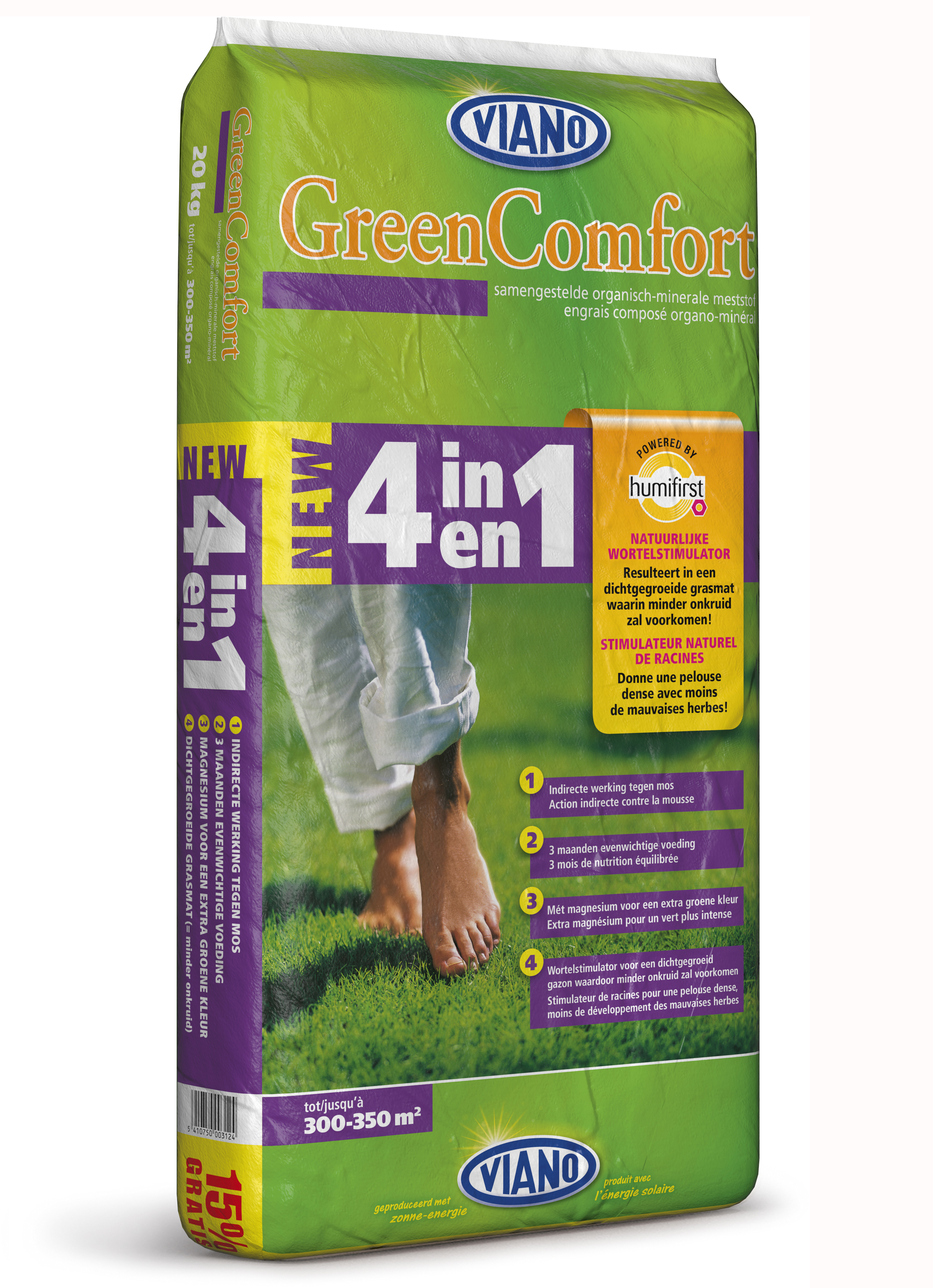 VIANO Gazonmest 4-in-1 20 kg voor 300-350 m2