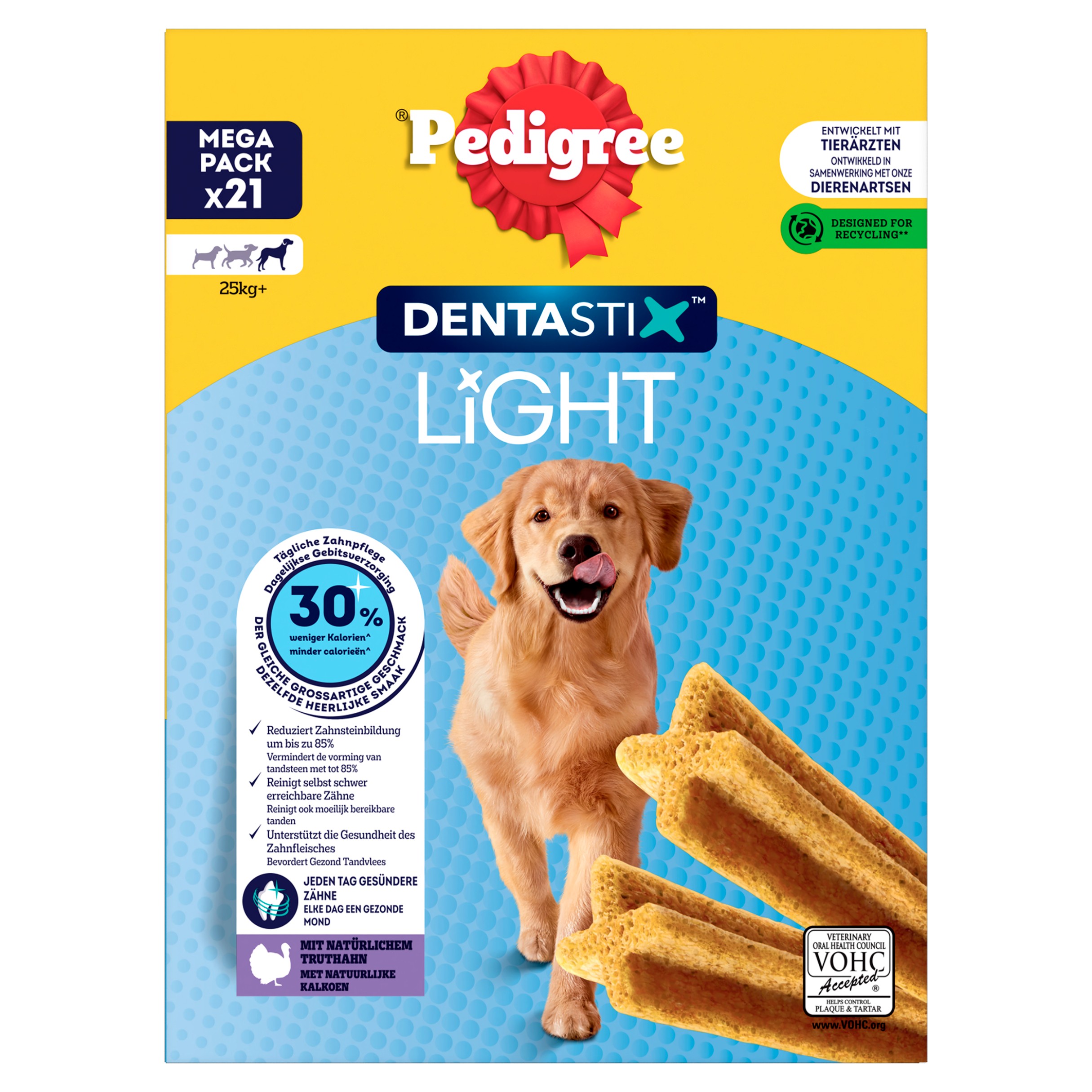Pedigree Dentastix Light Large 21 Sticks Honden +25 kg