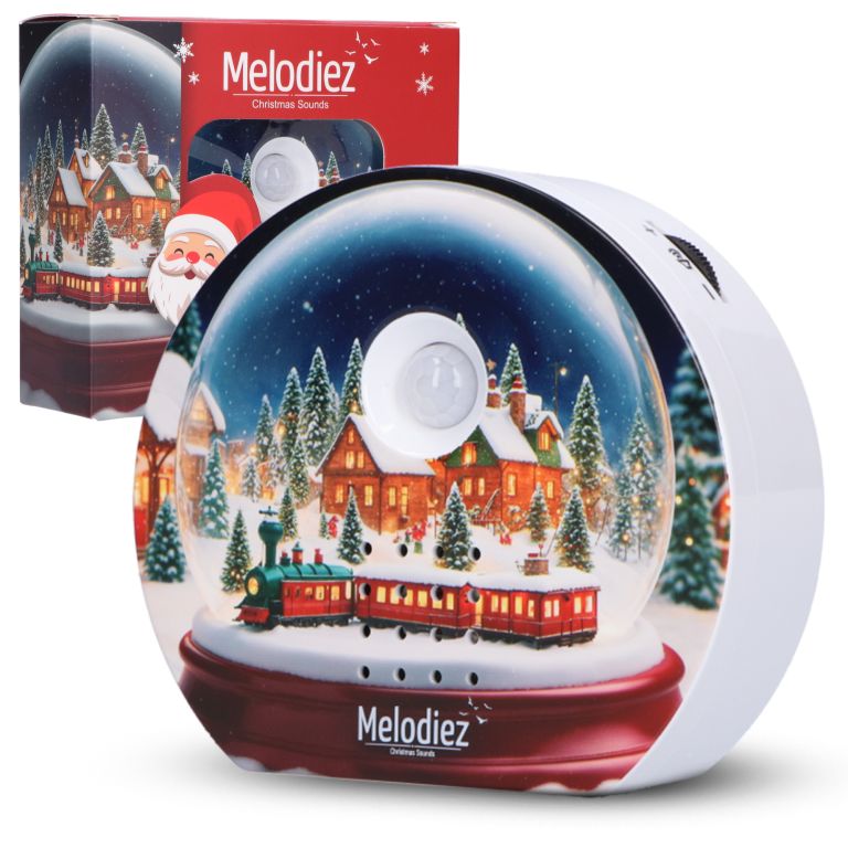 Melodiez Geluidsbox Christmas Sounds Sneeuwbol 10x9 cm -  op Batterijen (incl.)