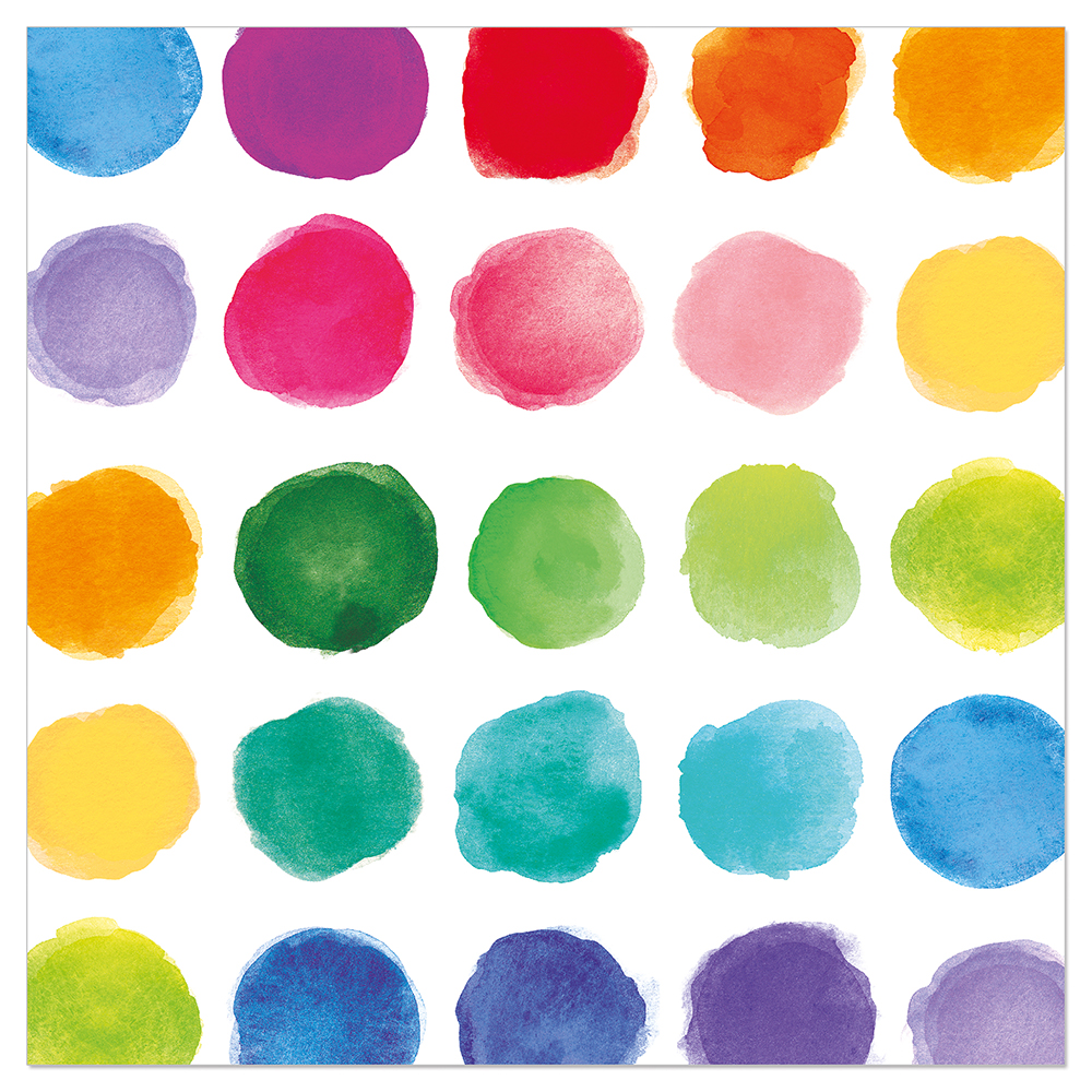 Artebene Servetten 33x33 cm Dots-Multicolor-Wit