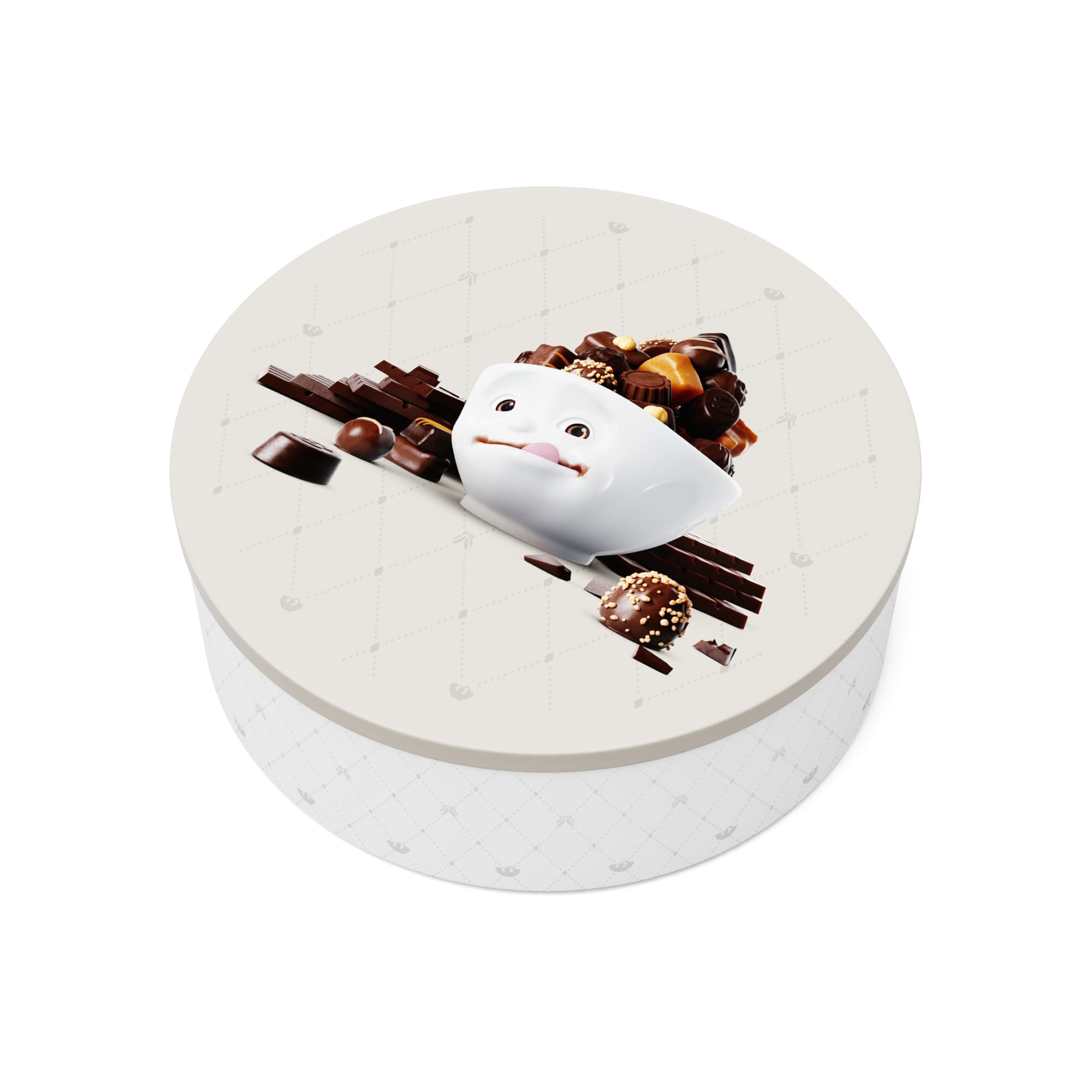 Tassen Voorraaddoos Sweet Choco 7x22 cm - Tinnen Doos - 2.5l