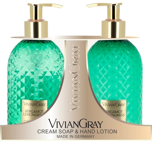 VivianGray Set Gemstone Green 2x 300ml - Handzeep & Handlotion