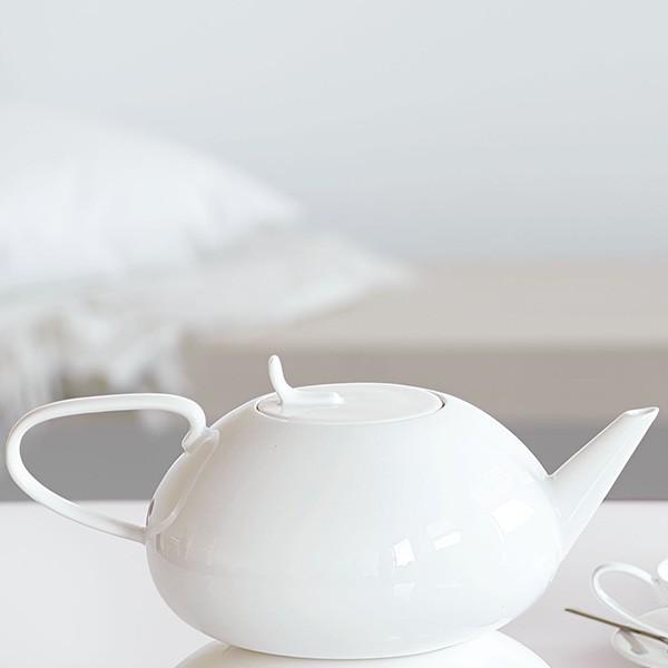 ASA Theepot A Table White 1.6l met Zeef - Fine Bone China - 18.6x11 cm