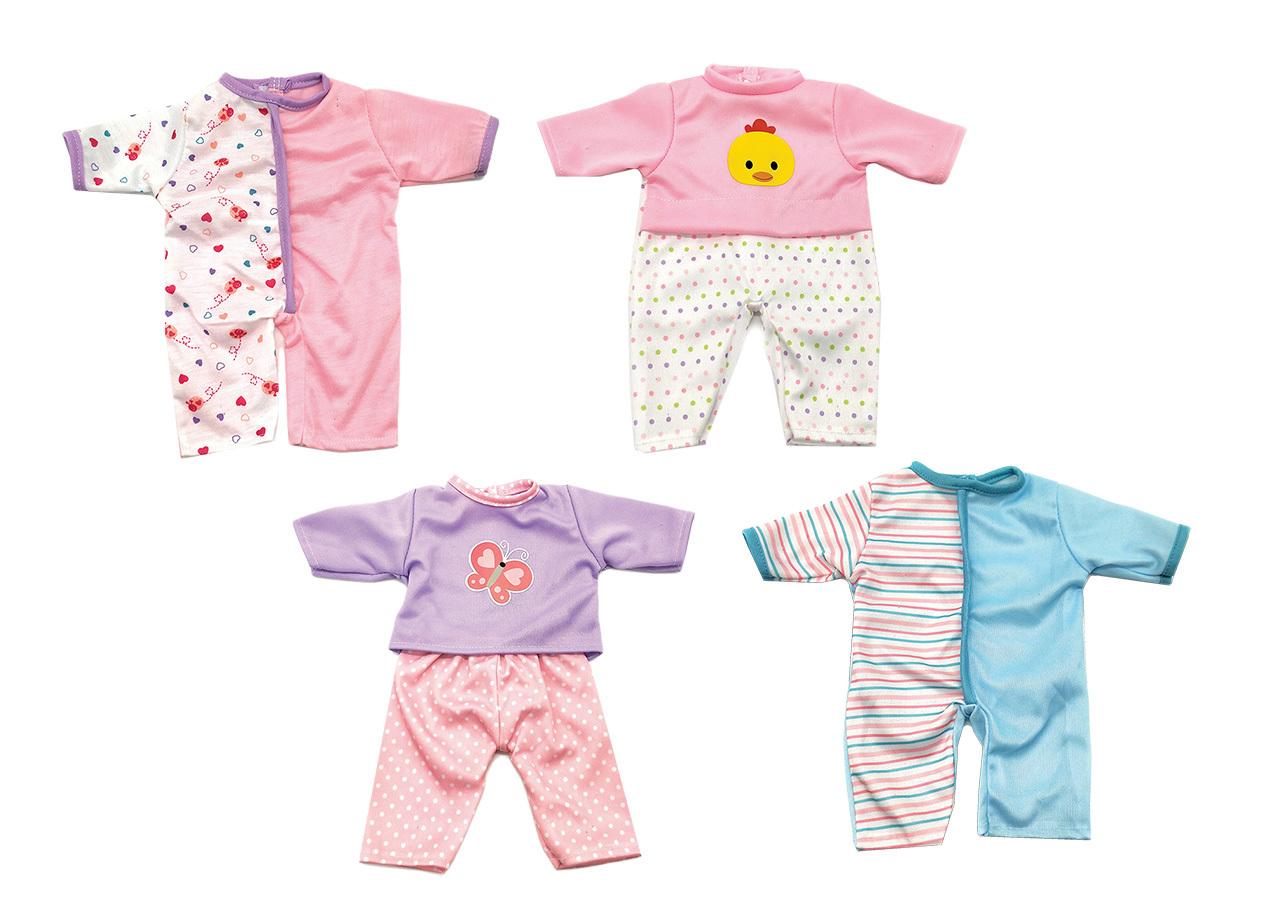 Poppenkledingset 4 outfits voor poppen van 41 cm