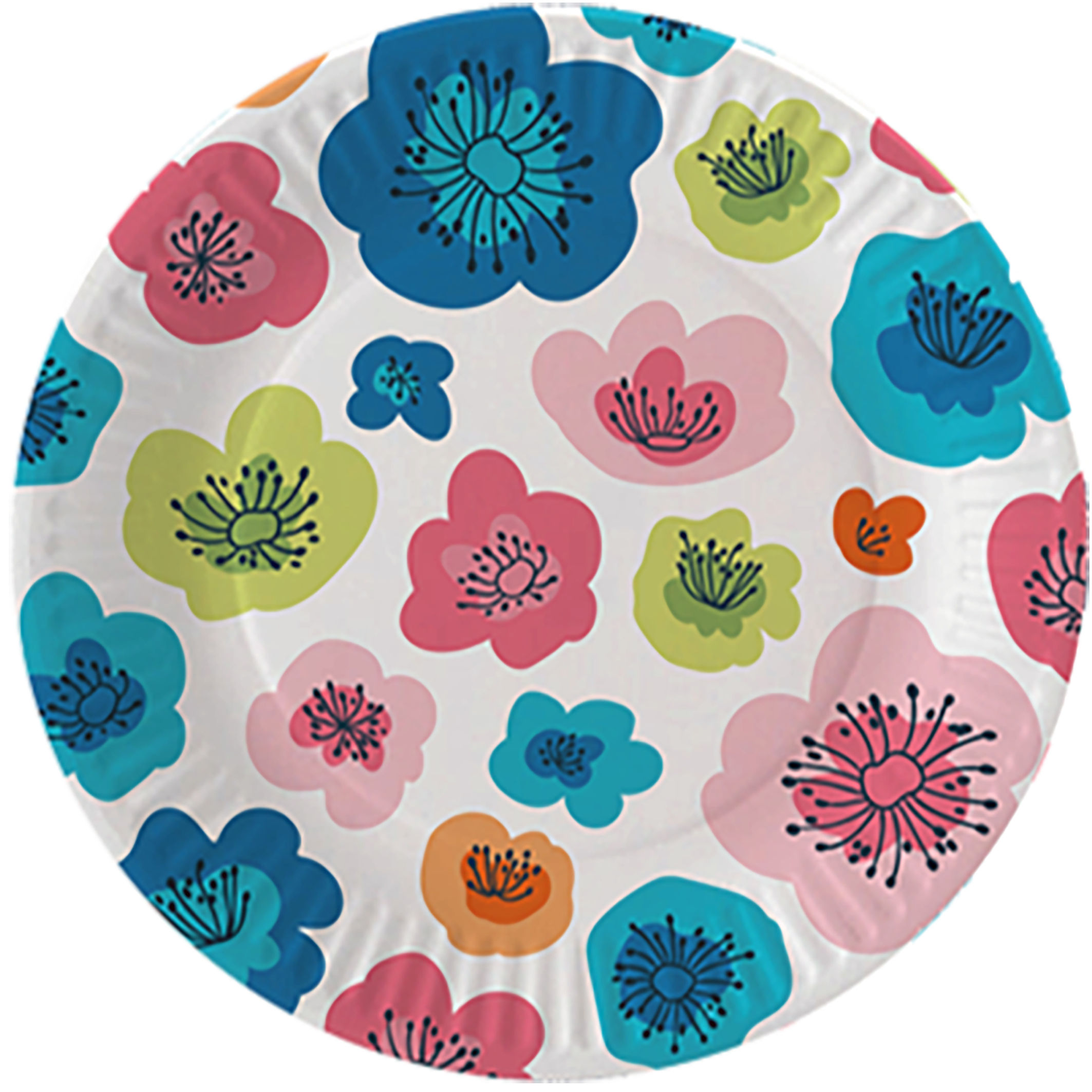 Perla Festa Bord Composteerbaar Karton Blossom 18cm - 8 stuks