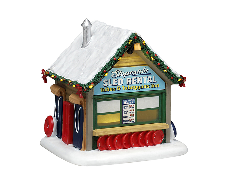 Lemax Village Slopeside Sled Rental - Vail Village