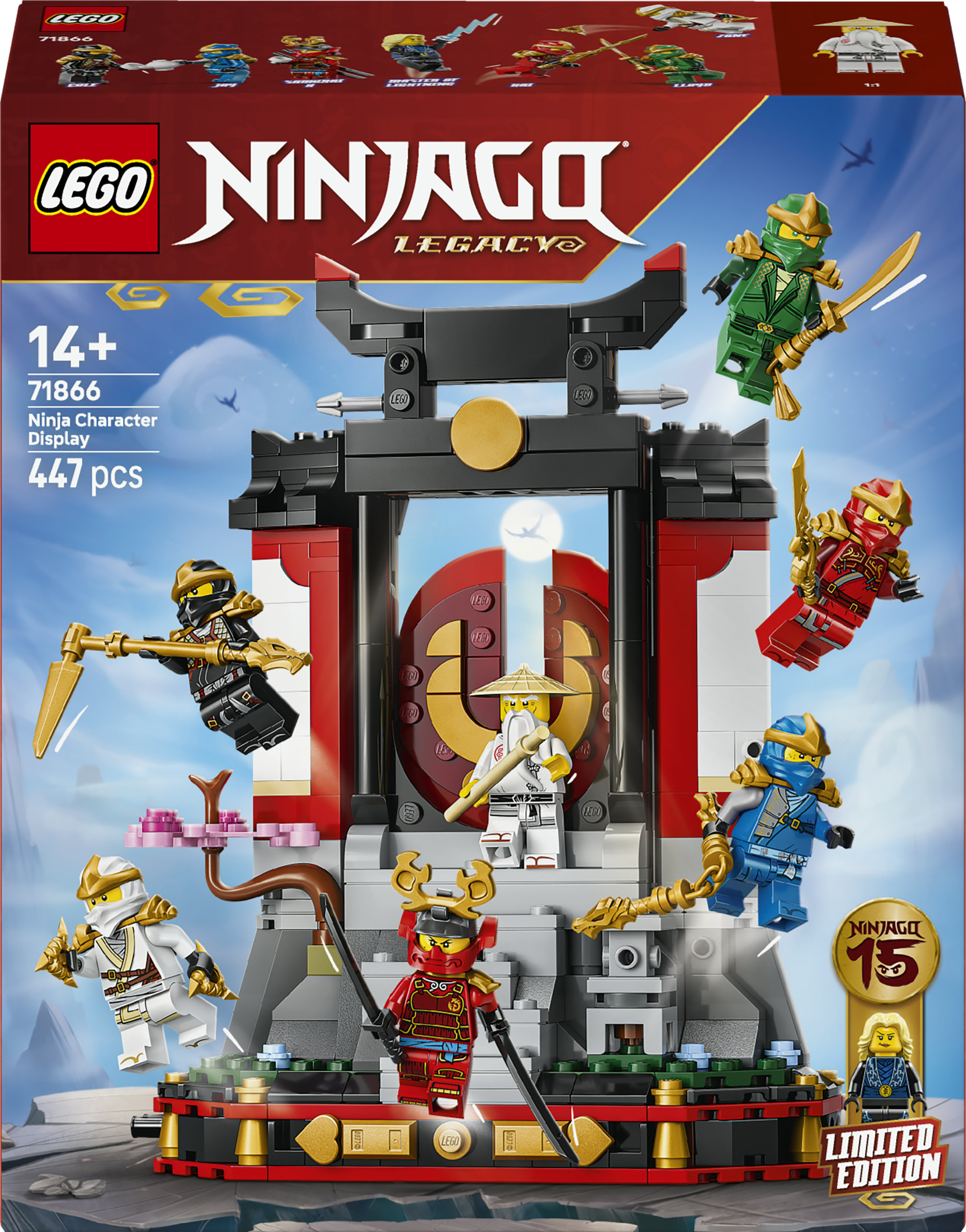 Lego Ninjago 71866 - 15 Jarig Jubileum Display met Ninjapersonages