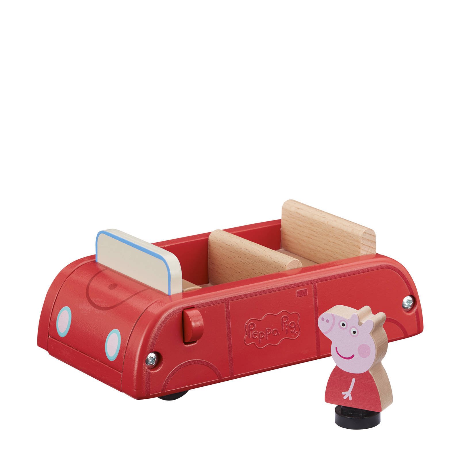 Peppa Pig Houten Rode Auto met Peppa
