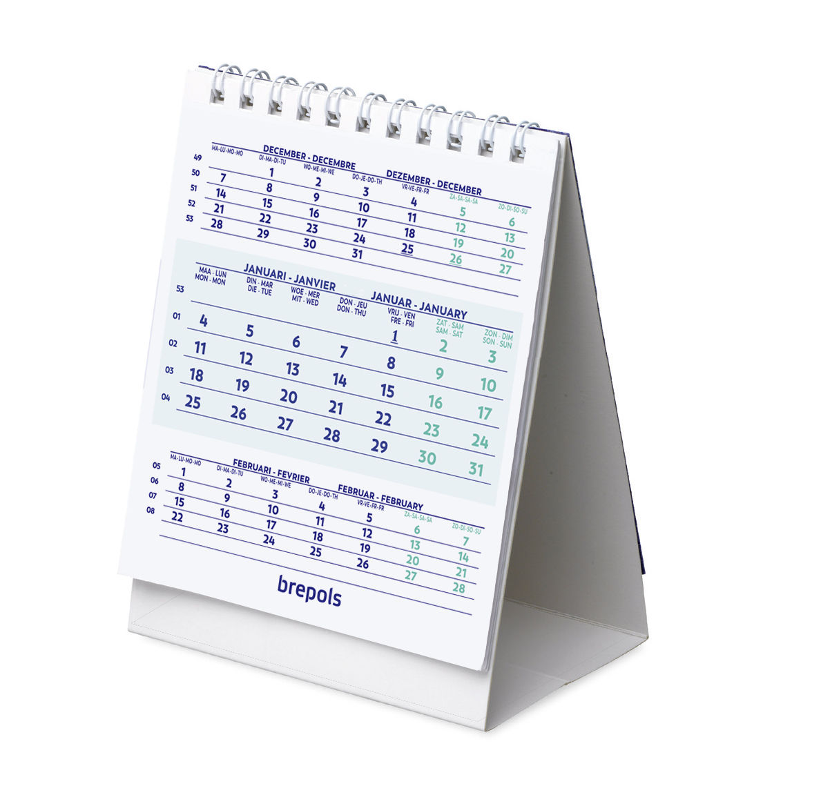 Brepols Bureaukalender 2026 - 10.x13 cm