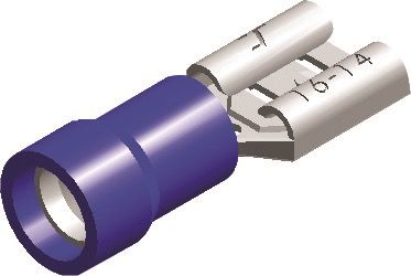 Pvc kabelschoen 542 vrouw blauw 6,3x0,8 Sinatec 5st