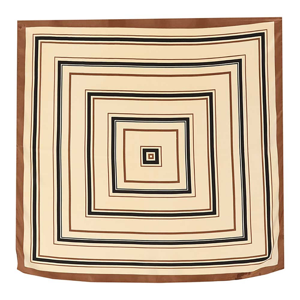 Sarlini Sjaal Dames Printed Square 70x70 cm Multi Taupe - One Size