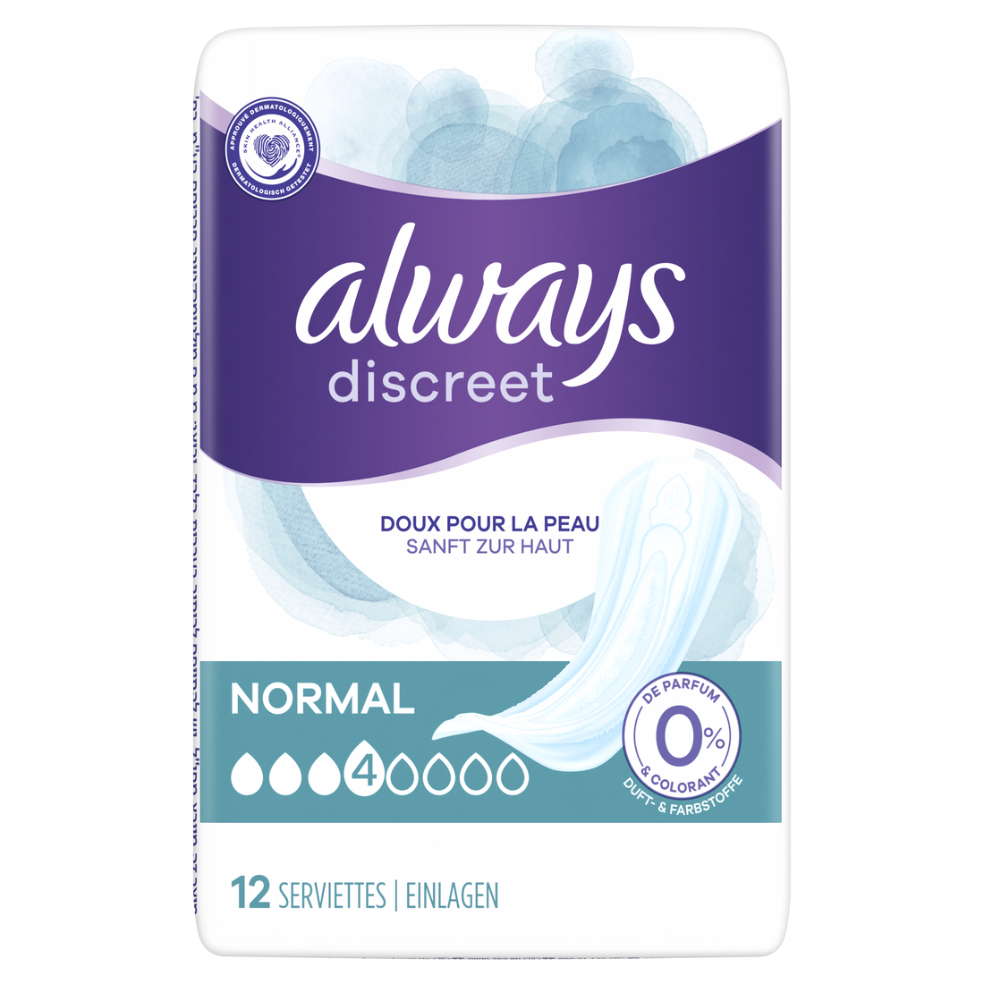 Always Maandverband Discreet Incontinent Normaal 0% - 12 stuks
