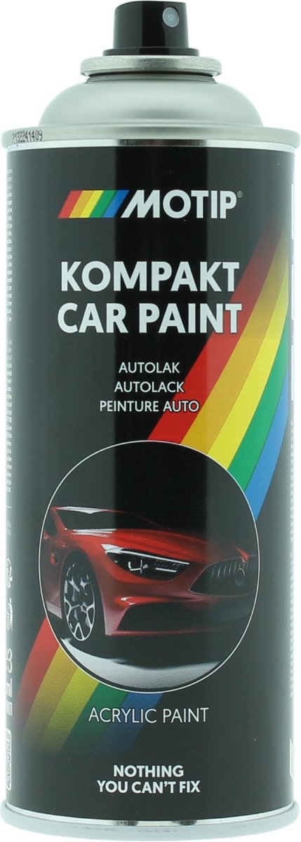 Motip compact zilver metal spuitbus 400ml kleur 55240