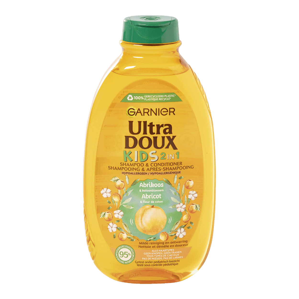 Garnier Ultra Doux Shampoo & Conditioner 2-in-1 Kids Abrikoos-Katoenbloesem 390 ml