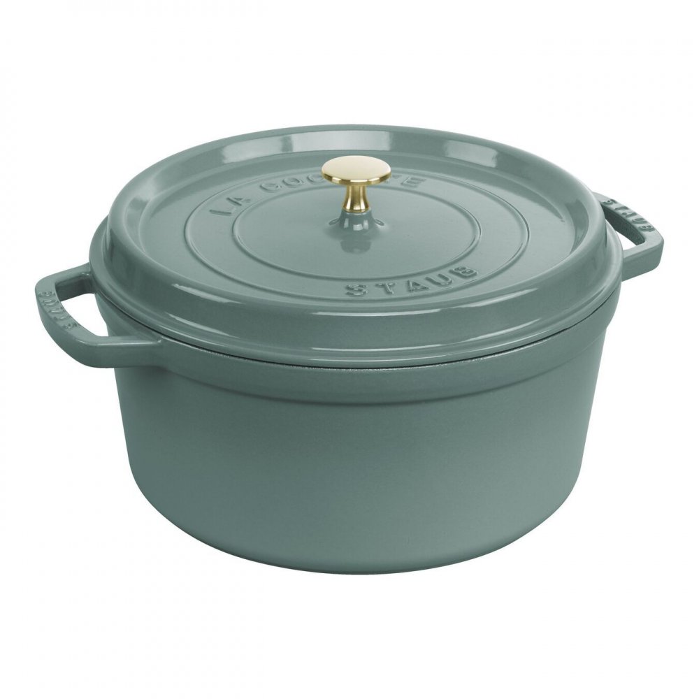 Staub Cocotte Eucalyptus 28cm - Gietijzer - 6.7l - alle Vuren