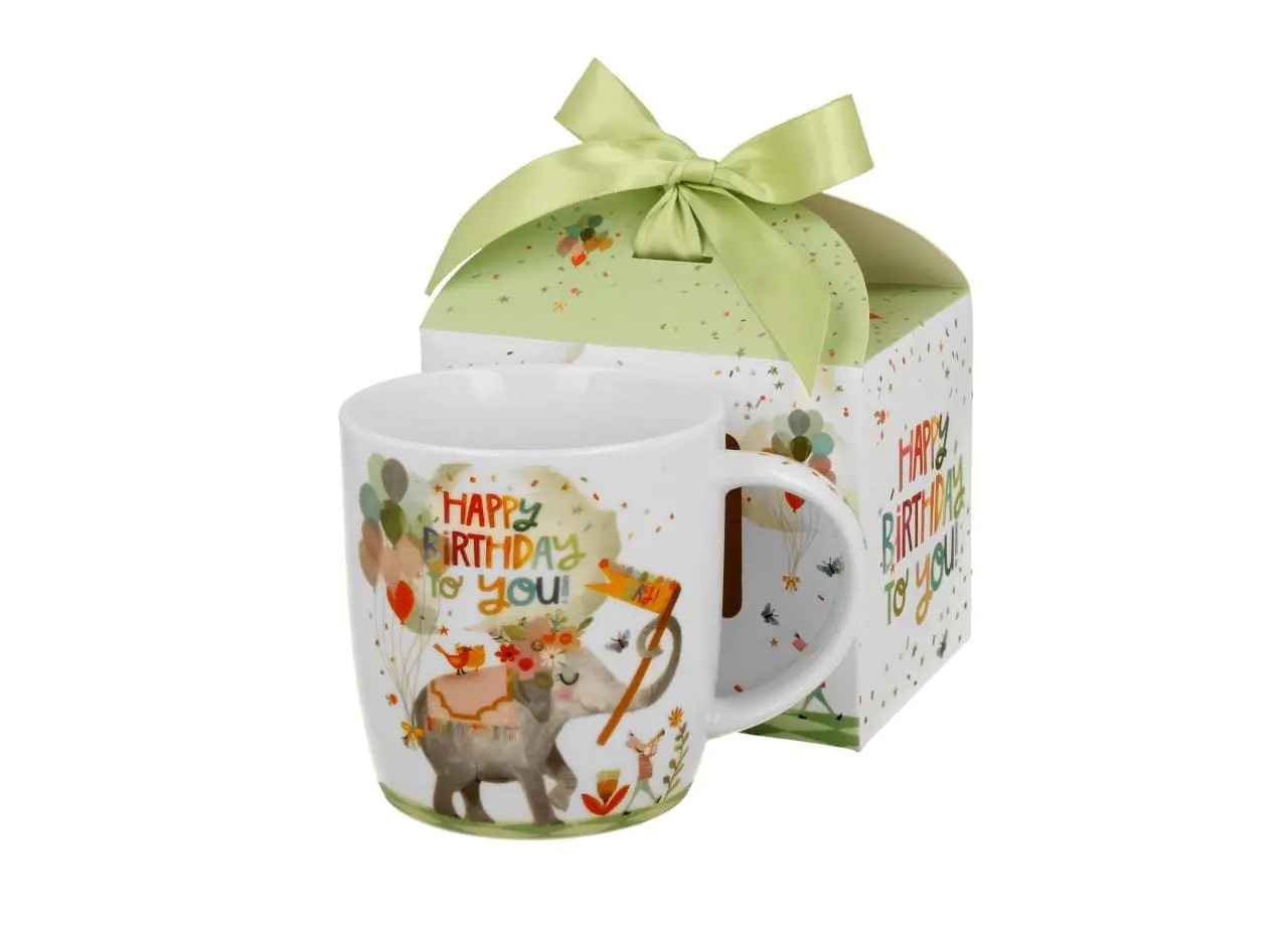 Duo Porcelain Mok Happy Birthday 400ml