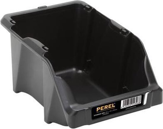 Perel Opbergbakje Zwart 125x195x90 mm