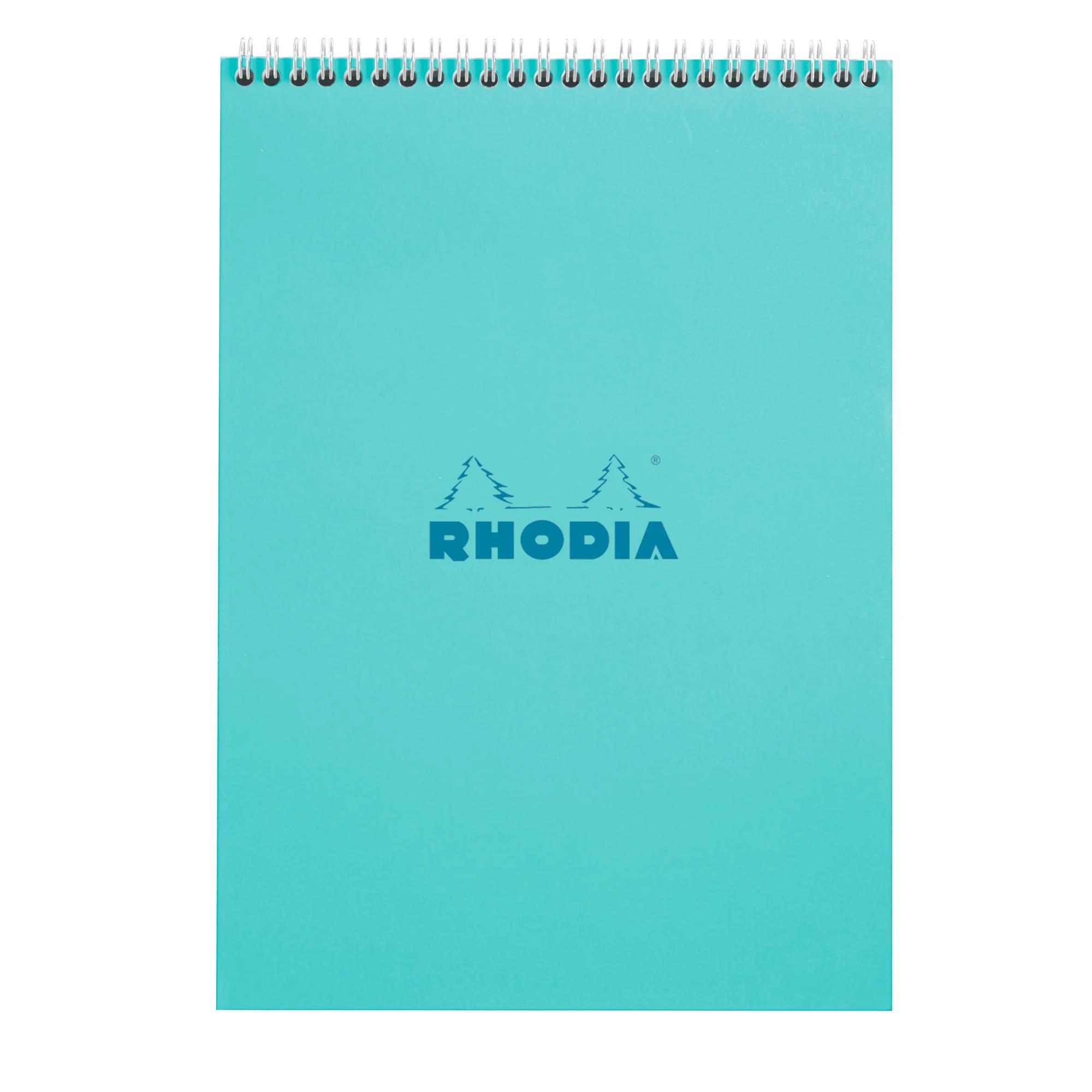 Rhodia Notablok A4 Color Azuurblauw Spiraal 80 vel Geruit